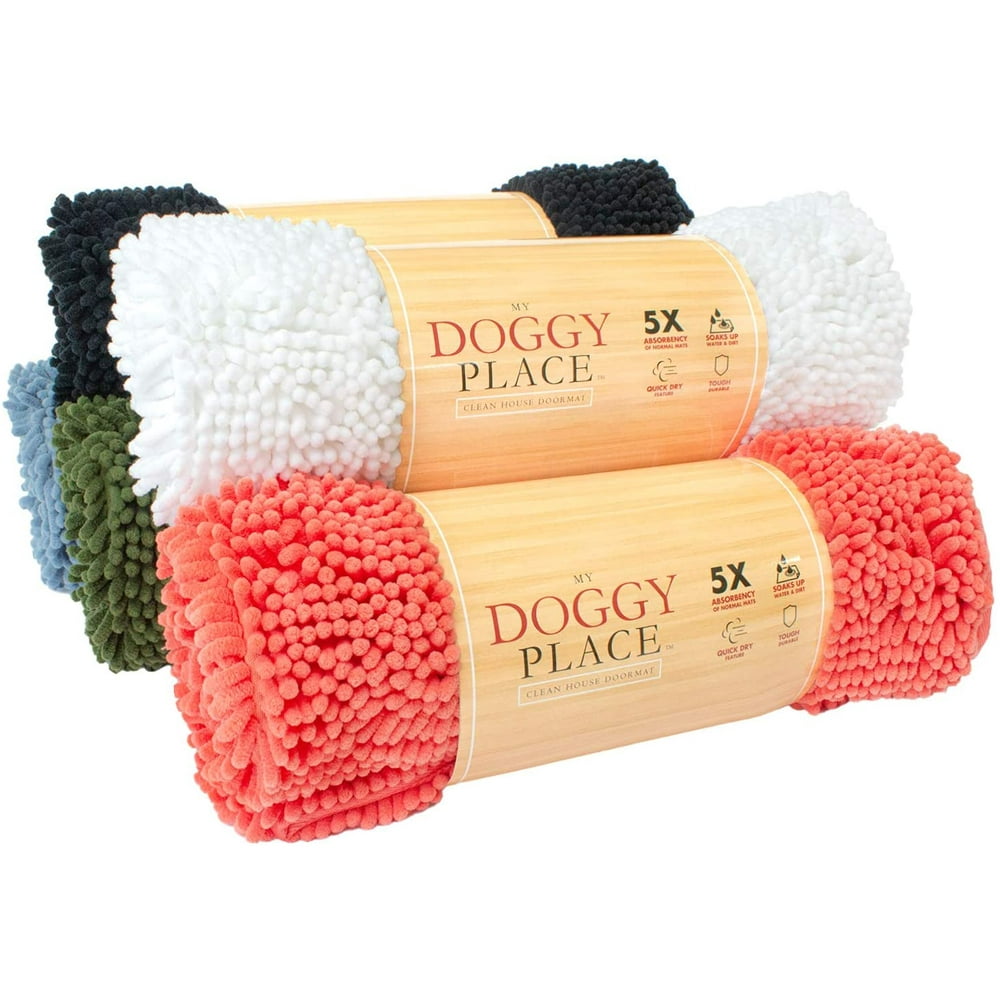 My Doggy Place Ultra Absorbent Microfiber Dog Door Mat, Durable