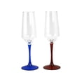 thumbnail image 2 of Three Star Import & Export GS7113 8.5 in. Flute Glass with Multicolor Stem Set, 6 Piece, 2 of 4