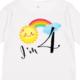 thumbnail image 4 of Inktastic I'm 4- fourth birthday sun rainbow Boys or Girls Long Sleeve Toddler T-Shirt, 4 of 5