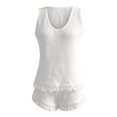 thumbnail image 4 of Womens Summer Knit Sweater Set Sleeveless Tunic Top Matching Shorts 2 Piece Outfits Trendy Beach Louge Vacation Set, 4 of 5