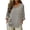 Gray, variant on Women's Cotton Linen T-shirt Side Button Short Sleeve Trendy Tops Soft Comfy Lounge Casual Vacation Beach Tunic Top