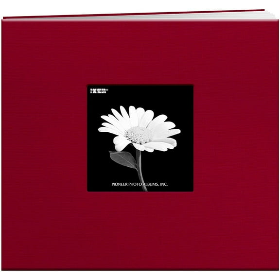 Pioneer Book Cloth Cover Post Bound Album 8"X8"-Red
