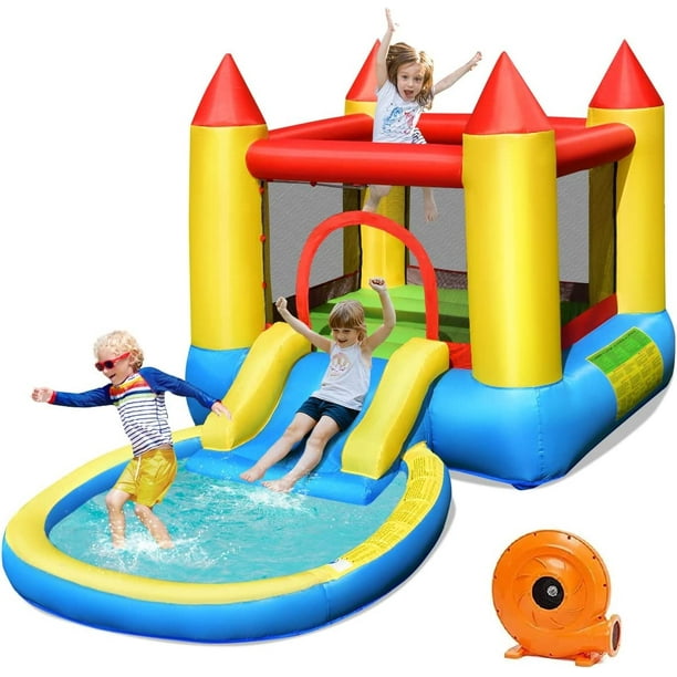 Inflatable Water Bounce House, Small Castle Bounce House for Toddlers