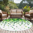 thumbnail image 4 of Round Rug 6Ft Washable Non-Slip, St. Patrick's Day Circle Area Rugs for Living Room Bedroom, Spring Lucky Shamrocks Rustic Leaves Indoor Floor Mats Carpet Runner for Home Decor Aesthetic, 4 of 8