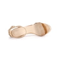 thumbnail image 4 of BLISSFUL STEP Women's Shoes Glitter Stiletto Heel Sandals Ankle Strap Open Toe Party Shoes Rose Gold 7.5, 4 of 8
