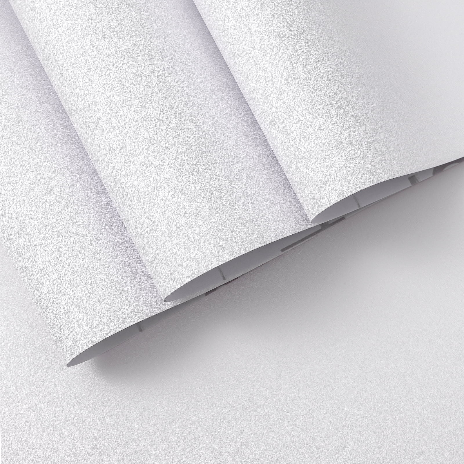UMIGGEE 23.62-in x 393-in White Contact Paper Peel and Stick Wallpaper Self-Adhesive Removable Wallpaper Film Stick Paper Easy to Apply
