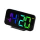 thumbnail image 4 of Reloj despertador Digital Reloj de escritorio luz ajustable de 5 niveles pantalla RGB 12/24H luz ambiental colorida para sala de estar mesita de noche Negro mayimx Reloj despertador digital, 4 of 9