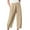 Khaki, variant on Aoochasliy Womens Pants Clearance Casual Loose Solid Color Pockets Elastic Waist Comfortable Harem Ankle-Length Pants