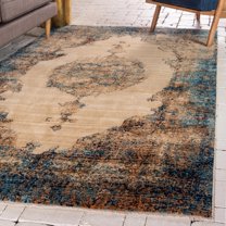 Unique Loom Dorchester Collection Area Rug - Brook (4' 1" x 6' 1" Rectangle Beige/Black)