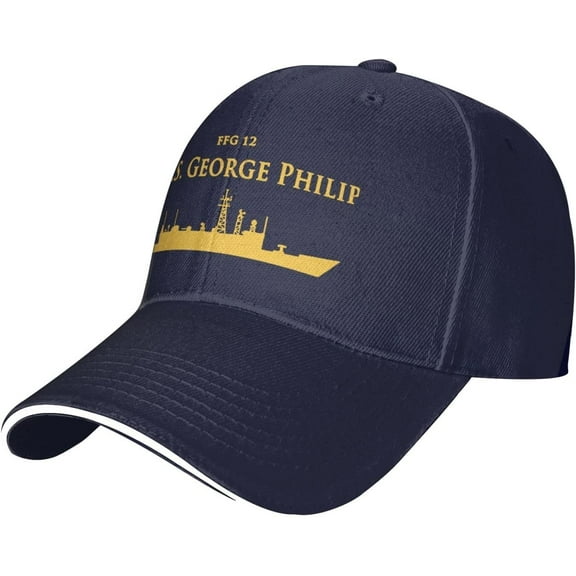 FFG 12 USS George Philip Outdoor Cap Unisex Hat Adjustable Baseball-Cap Peaked Sandwich Cap Snapback Hat