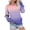 Purple, variant on Scyoekwg Womens Sweatshirts Crewneck Sweatshirt with Pocket Dressy Casual Blouse Tops for Women Trendy Loose Long Sleeve Gradient Color Pullover (Black,XXL)