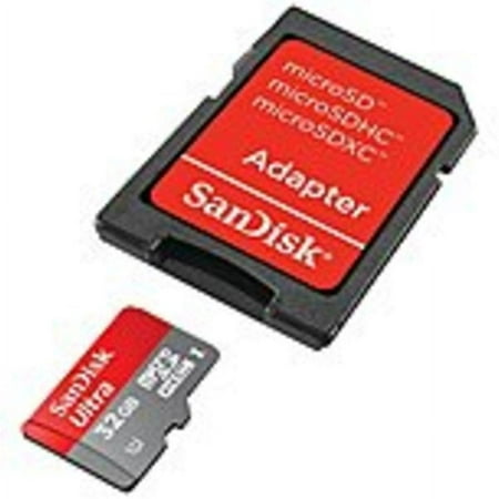 SanDisk Ultra 32GB UHS-I/Class 10 Micro SDHC Memory Card with Adapter- Sdsdquan-032G-G4A