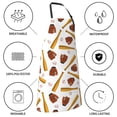 thumbnail image 6 of Bingfone Baseball Sport Apron Gifts For Men, Women Professional Grade Chef Apron for Kitchen,BBQ & Grill, 6 of 8