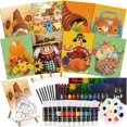 thumbnail image 1 of Kit de pintura y sorbo Cholemy, 36 unidades, para adultos, con lienzo predibujado, 1 of 7