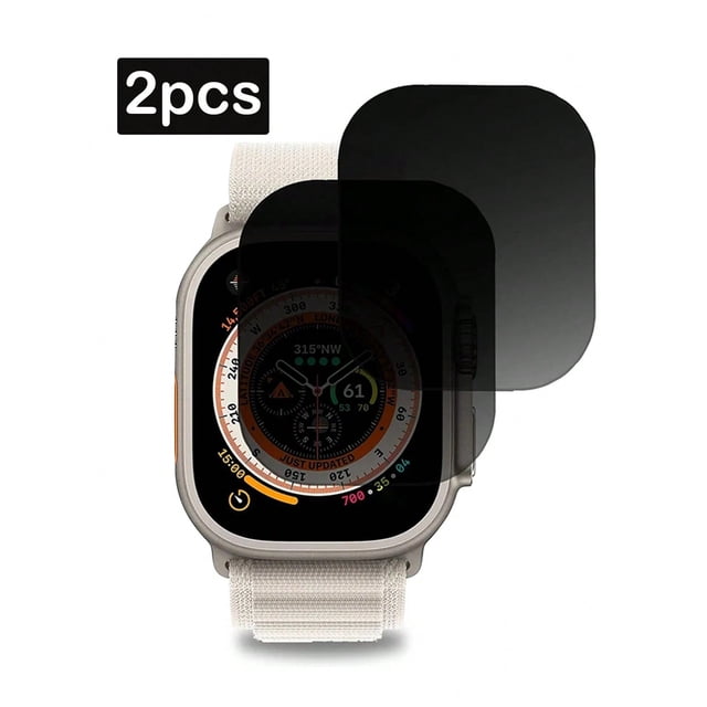 2pcs/Set Water And Peel Resistant Anti-Peeping Screen Guard For Apple Watch Ultra/Se/8/7/6/5/4/3/2/1, Compatible With 38/40/41/42/44/45/49mm