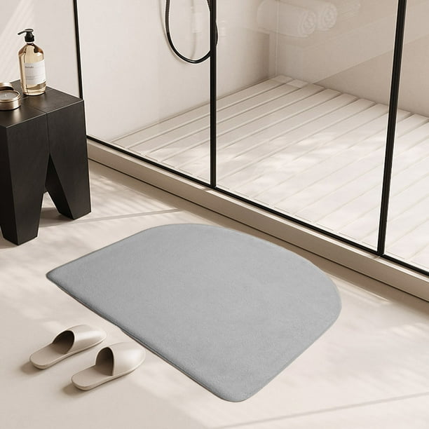 Alfombrilla de baño de espuma viscoelástica antideslizante, absorbente y ultrasuave de terciopelo | Alfombrilla de secado rápido y absorbente de agua | Alfombrilla de ducha para baño