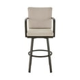 thumbnail image 3 of Patio Seating Arnauld 26" Outdoor Patio Swivel Counter Stool in Brown Aluminum with Cushions,Outdoor Seating, 3 of 10