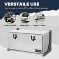thumbnail image 3 of ARKSEN 36" Truck RV Aluminum Diamond Plate Tool Box Underbody Trailer Storage With T-Handle Latch Key, Silver, 3 of 7