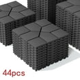 thumbnail image 3 of Interlocking Deck Tiles,44Pcs 12"x12" Outdoor Floor Tiles,Waterproof Plastic Patio Tiles for Poolside,Backyard – Easy Install and Clean, 3 of 7