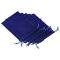 thumbnail image 1 of Unique Bargains 18x12cm Microfiber Pouch, 5Pcs Soft Storage Drawstring Gift Bag, Dark Blue, 1 of 5