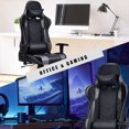 thumbnail image 4 of Costway Massage Chaise de Jeu Course Ordinateur Inclinable avec Support Lombaire, 4 of 9