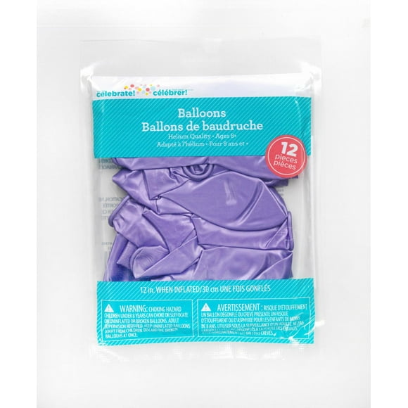 12Pcs Balloons Pearl Lilac, 12CT x 12in Helium Latex Balloons