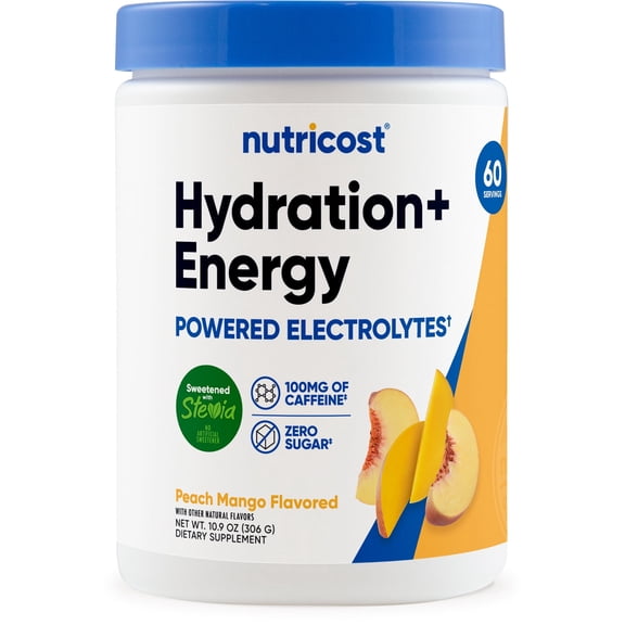 Nutricost Hydration Energy Powder (Peach Mango) 60 Servings