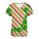 thumbnail image 4 of Fiudx Ropa de Mujer Blusa de Manga Corta con Cuello En V para Mujer, Uniforme de Trabajo, Impresión de Bolsillo, 4 of 5