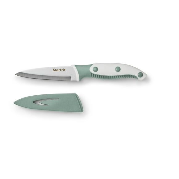 Starfrit Couteau à Parer, lame inox 3,5 po, Résistant à la Rouille et aux Taches, Étui Inclus, Manche Ergonomique, Facile à Nettoyer, Va au Lave-Vaisselle