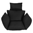 thumbnail image 4 of Cojín colgante de mimbre para silla de huevo, cojín para hamaca para porche, para exteriores, novedad de 2020 Negro Zulema cojín de columpio, 4 of 8