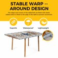 thumbnail image 4 of Texas Star Rustic Table Cloths for 3 Foot Rectangle Tables, Country Blue Berry Brown Wooden Plank Patio Waterproof Elastic Fitted Tablecloths, Washable Rectangular Table Cover for Camping, 4 of 8