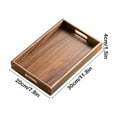 thumbnail image 3 of SHIMELE Wooden Tea Tray Dry Brewing Tray Cup Storage Organizer Candy Fruit Plate 40x30cm Brown Multifunctional Serving Tray for Home Tea Room, 3 of 6