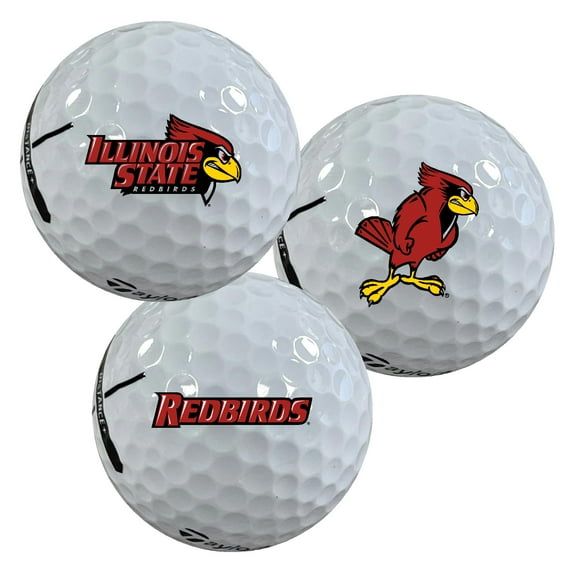 Illinois State University Redbirds Logo Edition Officially Licensed NCAA Taylormade Distance  Golf Balls 12-Pack (Dozen)