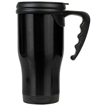 

Maxam JDLTM061 14 oz Stainless Steel Travel Mug with Handle Black
