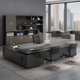 thumbnail image 2 of Long Corner Office Desk Laptop Standing Monitor Black Computer Desks Luxury European Escritorios De Ordenador Modern Furniture My Lux Decor Round, 2 of 22