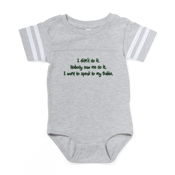 CafePress - Bubbe - Cute Infant Baby Football Bodysuit
