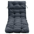 thumbnail image 5 of Topbuy Patio Chaise Lounge Cushion Recliner Quilted Thick Padded Seat Cushion w/Ties Gray, 5 of 7