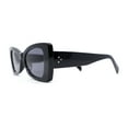 thumbnail image 3 of Womens Narrow Butterfly Mod Fashion Sunglasses All Black, 3 of 4