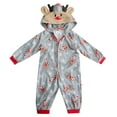thumbnail image 5 of Viworld Matching Family Christmas Onesies Pajamas Sets Elk Antler Hooded Romper PJ's Zipper Jumpsuit Loungewear, 5 of 6