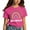 Hot Pink, variant on Tfken Toddler Girl Kids T-Shirts Crew Neck Short Sleeve Tops Heart Rainbow Print Summer Cute Girls Tee Light Blue Size 3-4 Years