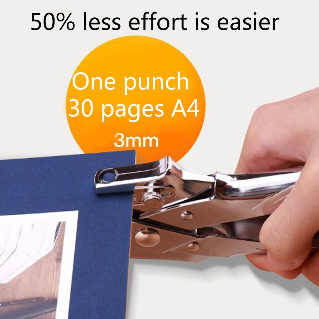 Single Hole Puncher 30 Sheet Capacity Classic Office Paper Punch for Paper Craft