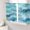 Green, variant on Blue Coastal Semi Sheer Curtains 54 Inch Length 2 Panels Set, Modern Abstract Beach Waves Ocean Sheer Kitchen Curtain Privacy Voile Window Curtain for Living Room Bedroom Rod Pocket Drapes