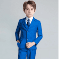 thumbnail image 3 of Boys Suits 5 Piece Set Slim Fit Kids Wedding Outfit Boys Dresswear Up Royal Blue 16 Years, 3 of 4