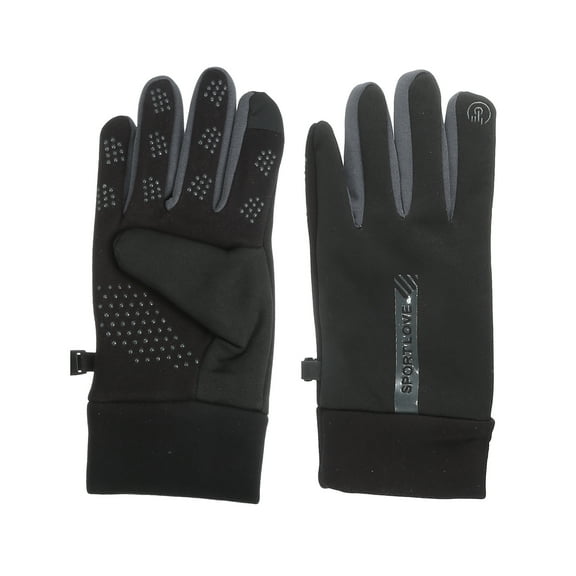 Unique Bargains 1 Pair Riding Warm Gloves Waterproof 4 Way Stretch Inner Gloves Black Gray for Motorcycle Cycling Hiking
