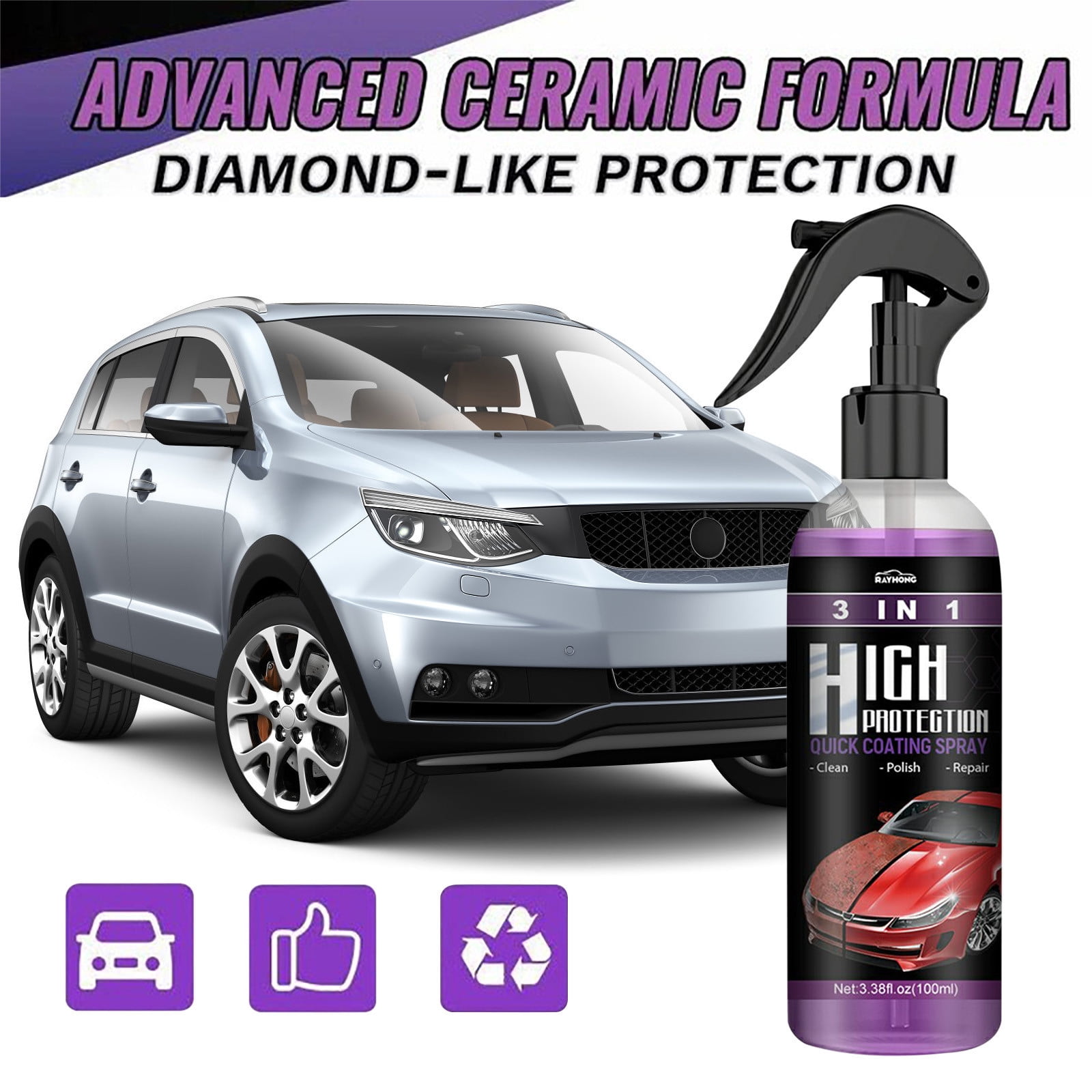  XTryfun Plastic Repairer for Cars Resists Water, UV Rays, Dirt,  Ceramic Coating, Not Dressing, Last Over 200 Washes, Highly Concentrated,  30ml : Automotive