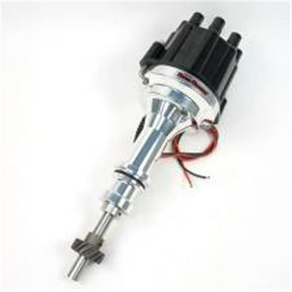 Pertronix Ignition PRTD232800 Magnetic Pickup Mechanical Advance Socket Style Marine Billet Distributor with Black Cap for Big Block Ford