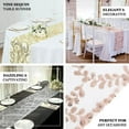 thumbnail image 4 of Efavormart 12"x108" Blush Rose Gold Leaf Vine Embroidered Sequin Mesh Like Table Runner, 4 of 11