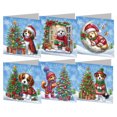 thumbnail image 2 of Tarjeta Felicitación Con para Muñeco Nieve Navideño Y Papá Noel 6 Uds., 2 of 6