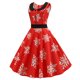 thumbnail image 3 of Puntoco Vestidos Mujer Verano Moda Mujer Corte Contraste Cuello Alto Lunares Vestido Grande, 3 of 8