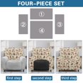 thumbnail image 6 of HELLHERO 4 Pack Western Cowboy Print Recliner Cover, Side Pocket Recliner Chair Covers Brushed Stain Resistant Recliner Chair Slipcover for Home Living Room, 6 of 8